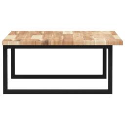 Berkfield Home Elegant Basin Shelf Wall Mounted Steel & Solid Wood Acacia in Brown - thumbnail 5