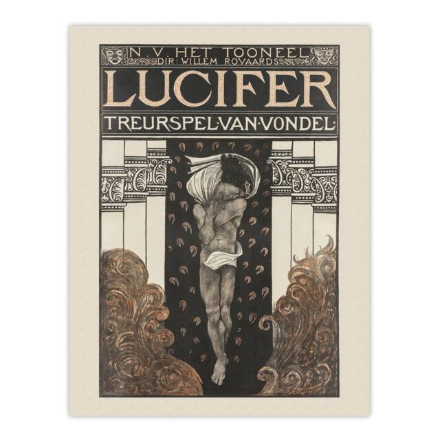 "Artery8 Lucifer Mourning Game Theatre Poster Holst Wall Art Poster Print - Size: W24"" x H32""" - image 1