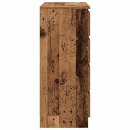 Berkfield Home Sideboard with Drawers Old Wood 71x35x84 cm Engineered Wood in Brown - Size: 71 x 35 x 84 cm - thumbnail 7