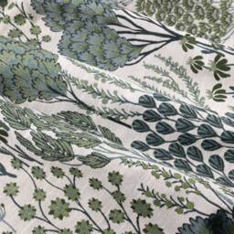 Wylder Ophelia Floral Room Darkening Eyelet Curtain Pair in Green - Size: 168 cm width x 229 cm drop - thumbnail 6