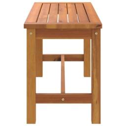 Berkfield Home Garden Bench 80x35x45 cm Solid Wood Acacia in Brown - Size: 80 x 35 x 45 cm - thumbnail 4