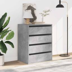 Berkfield Home Classic Corner Chest of Drawers Concrete Grey 60x41x76 cm Enginee - Size: 60 x 41 x 76 cm - thumbnail 1