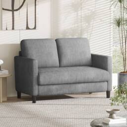Dprodo 129CM Small Sofa Couch, Soft Corduroy LoveSeat in Grey - Size: 1 Pack - thumbnail 4