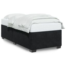 Berkfield Home Bed Frame without Mattress Black 90x190 cm Single Velvet - thumbnail 2