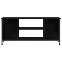 Berkfield Home Black Oak Entertainment Centre Black oak Engineered wood, metal - thumbnail 5