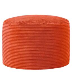 icon Milano Bean Bag Footstool Corduroy Round Pouffe in Terracotta - thumbnail 2