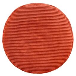 icon Milano Bean Bag Footstool Corduroy Round Pouffe in Terracotta - thumbnail 3