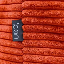 icon Milano Bean Bag Footstool Corduroy Round Pouffe in Terracotta - thumbnail 6