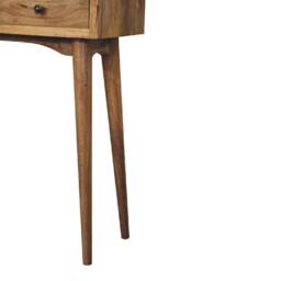 Wyld Haus Parma Mini Oak Mango Wood Console Table 2 Drawers in Brown - thumbnail 8