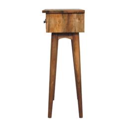 Wyld Haus Parma Mini Oak Mango Wood Console Table 2 Drawers in Brown - thumbnail 9