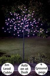 SPOT ON DEALZ 4 FT Cherry Blossom Tree 128 LED Solar Powered in Pink - thumbnail 5