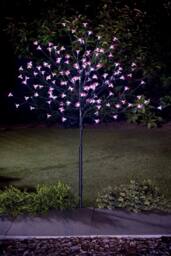 SPOT ON DEALZ 4 FT Cherry Blossom Tree 128 LED Solar Powered in Pink - thumbnail 1