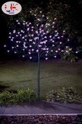 SPOT ON DEALZ 4 FT Cherry Blossom Tree 128 LED Solar Powered in Pink - thumbnail 4