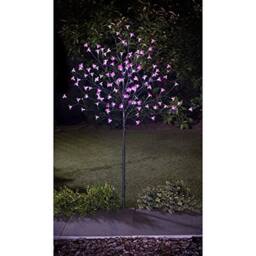SPOT ON DEALZ 4 FT Cherry Blossom Tree 128 LED Solar Powered in Pink - thumbnail 2