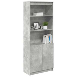 Berkfield Home Highboard Concrete Grey 70x35x180 cm Engineered Wood - Size: 70 x 35 x 180 cm - thumbnail 4