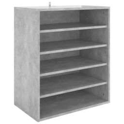 Berkfield Home Shoe Cabinet Concrete Grey 60x35x70 cm Engineered Wood - Size: 60 x 35 x 70 cm - thumbnail 6