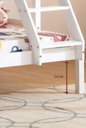 HD Designs Sydney Triple Sleeper Bunk Bed Frame Bedroom Furniture in White - Size: Single - thumbnail 5
