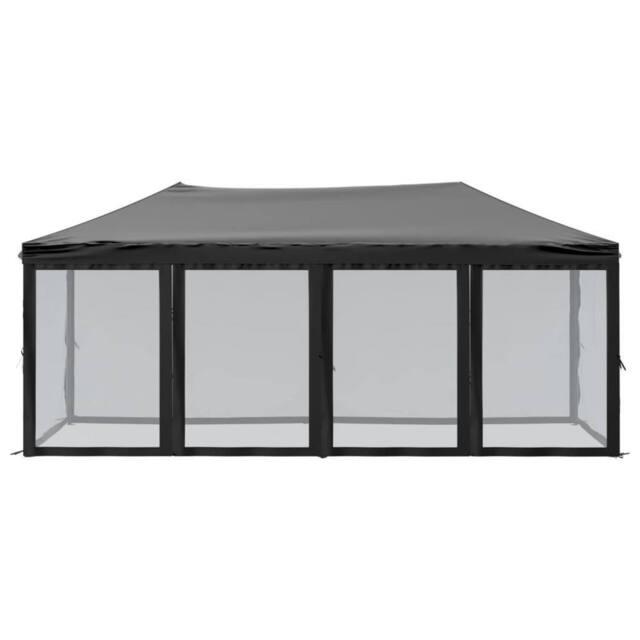 Berkfield Home Sturdy Folding Party Tent with Sidewalls Black 3x6 m - image 1