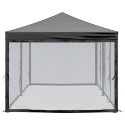 Berkfield Home Sturdy Folding Party Tent with Sidewalls Black 3x6 m - thumbnail 4