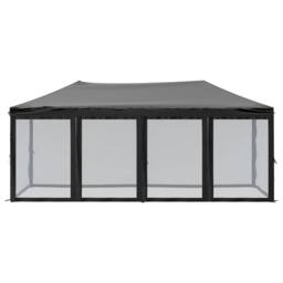 Berkfield Home Sturdy Folding Party Tent with Sidewalls Black 3x6 m - thumbnail 1