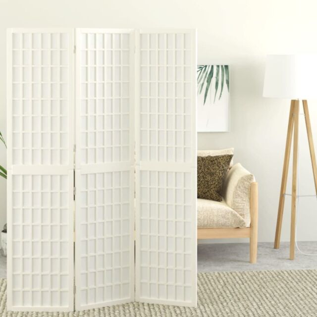 Berkfield Home Folding 3-Panel Room Divider Japanese Style 120x170 cm White - image 1