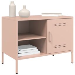 Berkfield Home TV Cabinets 2 pcs Pink 68x39x50.5 cm Steel - thumbnail 4