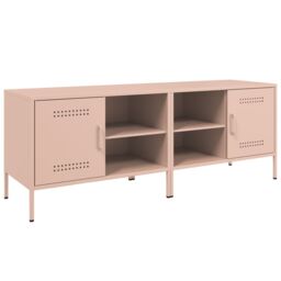 Berkfield Home TV Cabinets 2 pcs Pink 68x39x50.5 cm Steel - thumbnail 2