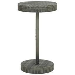 Berkfield Home 3 Piece Garden Bar Set Grey Poly Rattan&Solid Wood Acacia - thumbnail 5