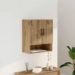 Berkfield Home Wall Cabinet Artisan oak 60x31x70 cm Engineered Wood in Brown - Size: 60 x 31 x 70 cm - thumbnail 2