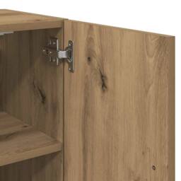 Berkfield Home Wall Cabinet Artisan oak 60x31x70 cm Engineered Wood in Brown - Size: 60 x 31 x 70 cm - thumbnail 8