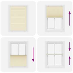 Berkfield Home Pleated Blind Cream 100x100 cm Fabric Width 99.4 cm Polyester - thumbnail 5