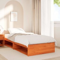 Berkfield Home Day Bed without Mattress Wax Brown 90x190 cm Solid Wood Pine - thumbnail 4