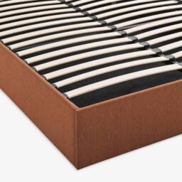 FurnitureboxUK Amelie Fabric Ottoman Bed Frame in Terracotta - Size: King - thumbnail 6