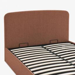 FurnitureboxUK Amelie Fabric Ottoman Bed Frame in Terracotta - Size: King - thumbnail 5