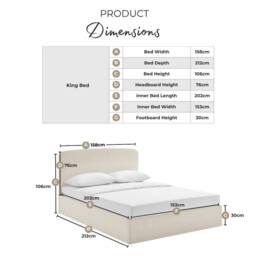 FurnitureboxUK Amelie Fabric Ottoman Bed Frame in Terracotta - Size: King - thumbnail 2