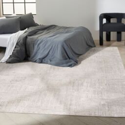 The Rug Shop UK Silver Modern Abstract Polyester Easy to Clean Latex Back Rug - Size: 240 cm x 300 cm - thumbnail 4