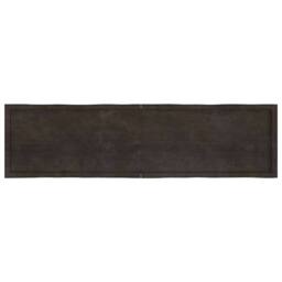 Berkfield Home Table Top Dark Grey 200x50x(2-4) cm Treated Solid Wood Live Edge in Brown - thumbnail 3