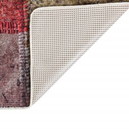 Berkfield Home Rug Washable Patchwork 80x150 cm Multicolour Anti Slip - Size: 100 cm diameter - thumbnail 4