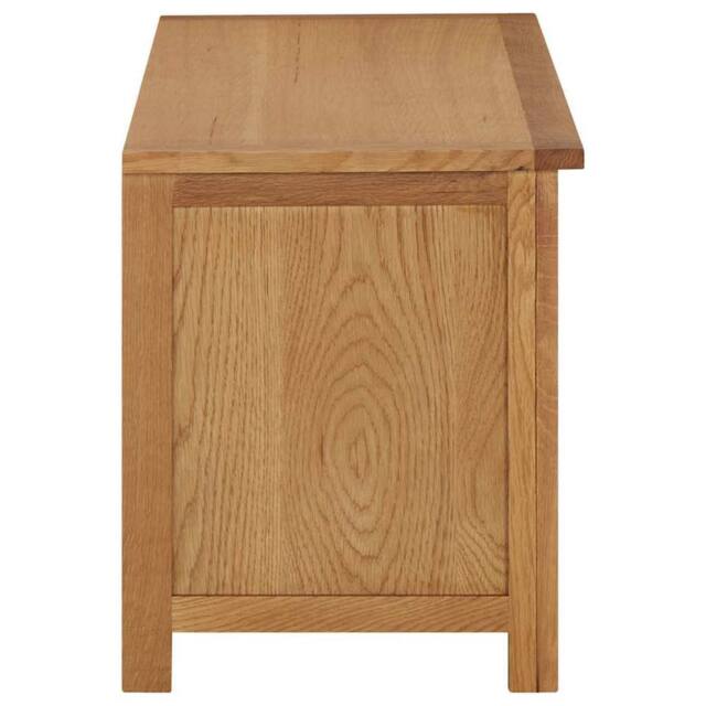 Berkfield Home Shoe Rack 90x37x45 cm Solid Oak Wood in Light Oak - Size: 90 x 37 x 45 cm - image 1