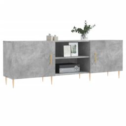 Berkfield Home TV Cabinet Concrete Grey 150x30x50 cm Engineered Wood - Size: 150 x 30 x 50 cm - thumbnail 3