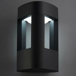 Loops 2 PACK IP44 Outdoor LED Lamp Textured Grey Triangle Wall Light Porch Door Open - thumbnail 5