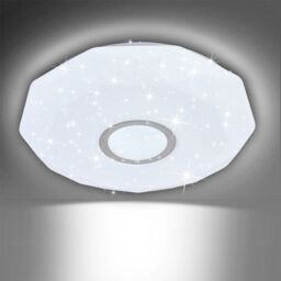 ExtraStar 24W LED Flush Ceiling Light Cold White 6500K, 2500 Lumen, Diamond Shape