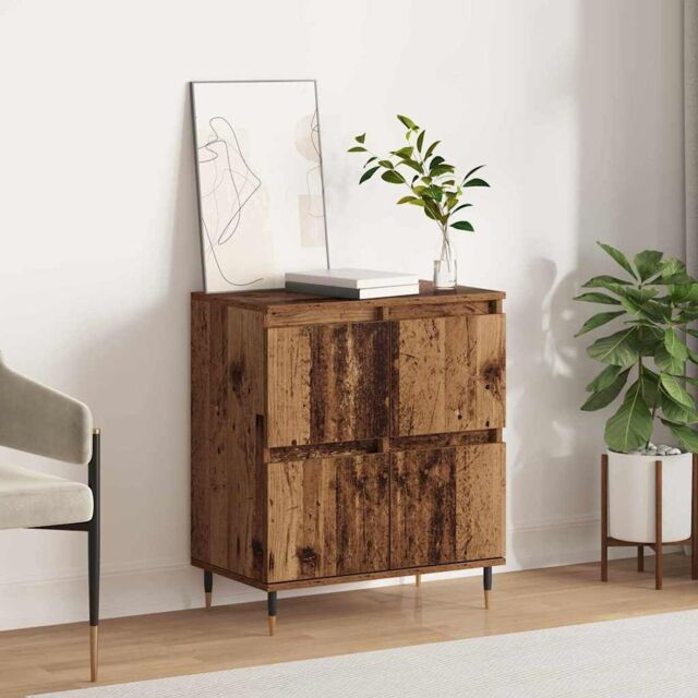 Berkfield Home Sideboard with Storage with Door Brown 60 x 35 x 70 cm Engineered wood - image 1