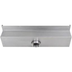 Berkfield Home Rectangular Waterfall Pool Fountain Stainless Steel 45 cm in Silver - thumbnail 4