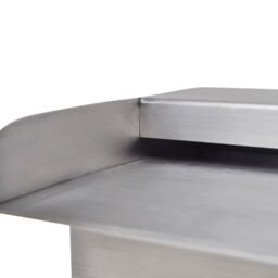 Berkfield Home Rectangular Waterfall Pool Fountain Stainless Steel 45 cm in Silver - thumbnail 6