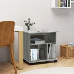 Berkfield Home Rolling Cabinet Grey Sonoma 60x45x60 cm Engineered Wood - Size: 60 x 45 x 60 cm - thumbnail 1