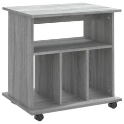 Berkfield Home Rolling Cabinet Grey Sonoma 60x45x60 cm Engineered Wood - Size: 60 x 45 x 60 cm - thumbnail 2
