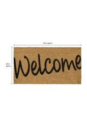 JVL Granite Rubber Tray Base Coir Doormat 40x70cm Welcome in Brown - Size: 40 cm x 70 cm - thumbnail 5
