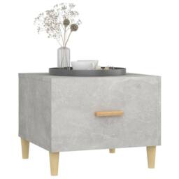 Berkfield Home Sturdy Coffee Table Concrete Grey 50x50x40 cm Engineered Wood - Size: 50 x 50 x 40 cm - thumbnail 4
