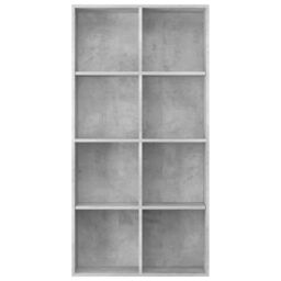 Berkfield Home Book Cabinet/Sideboard Concrete Grey 66x30x130 cm Engineered Wood - Size: 66 x 30 x 130 cm - thumbnail 4
